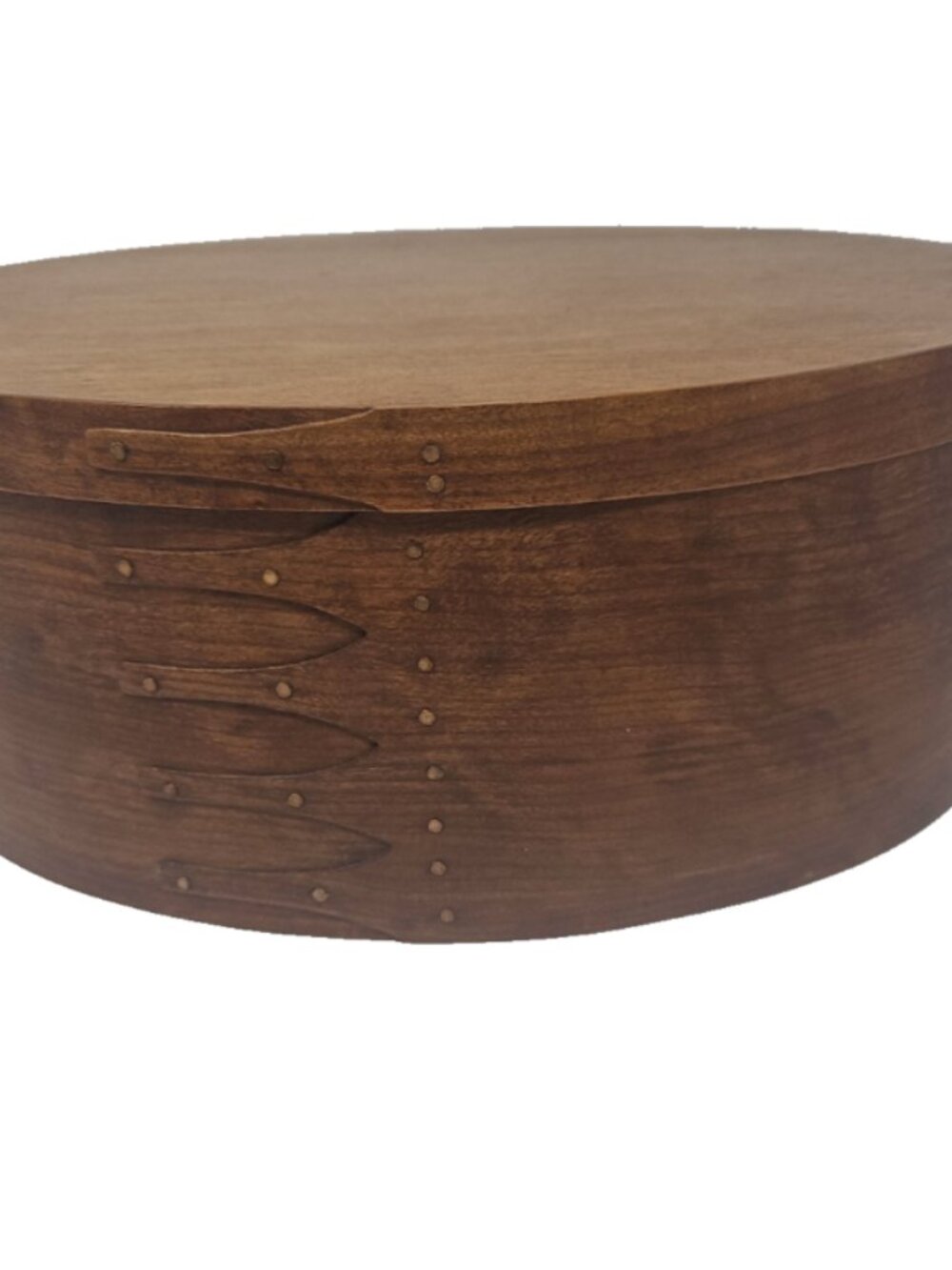 Vintage Shaker Style 5 Finger Bentwood Pantry Box Cherry Cedar Oval Lidded 13.5"